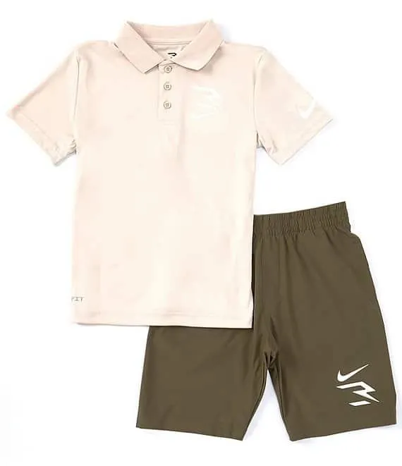 Nike 3BRAND by Russell Wilson Big Boys 8-20 Short Sleeve Polo Shirt & Short Set