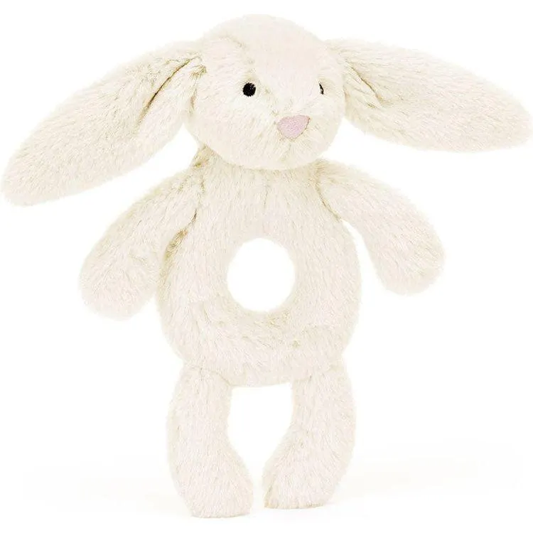 Bashful Bunny Ring Rattle - Cream