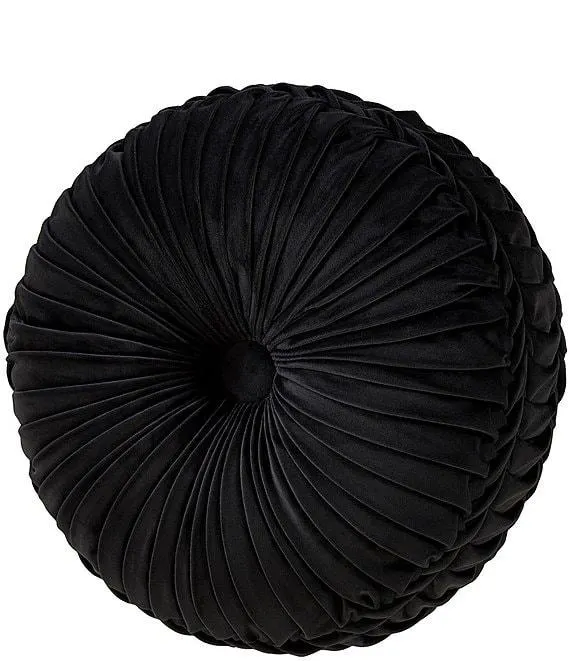 Cascade Glacier Tufted Velvet Round Pillow