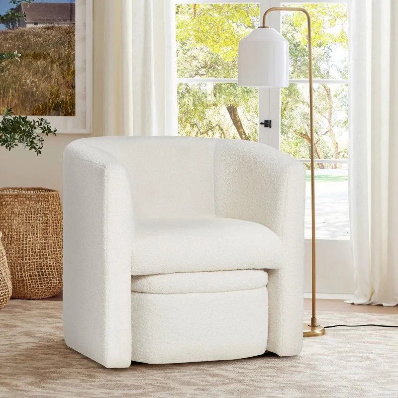 Braedin Upholstered Accent Chair & Storable Ottoman