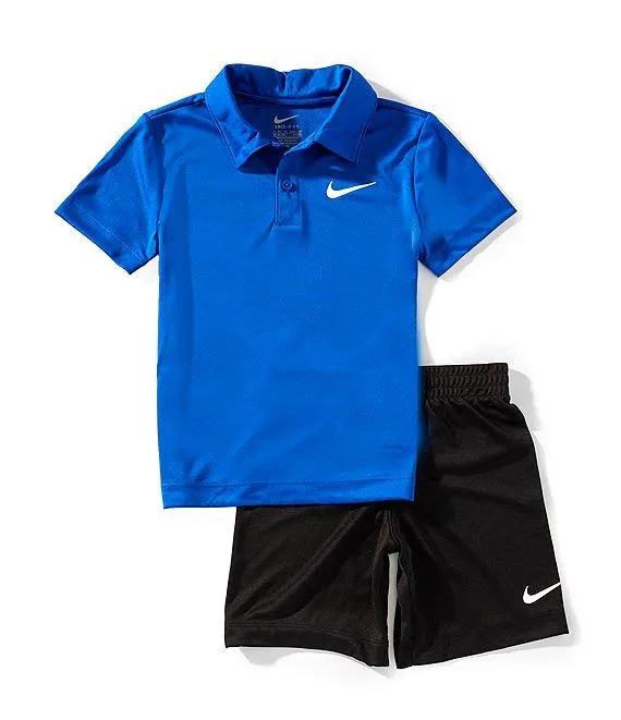 Little Boys Short Sleeve Polo Shirt & Coordinating Shorts Set