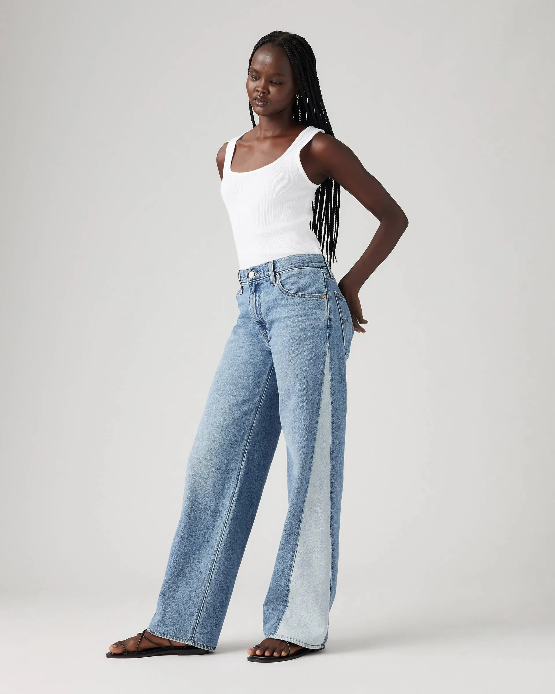 Baggy Dad Pieced Women's Jeans
