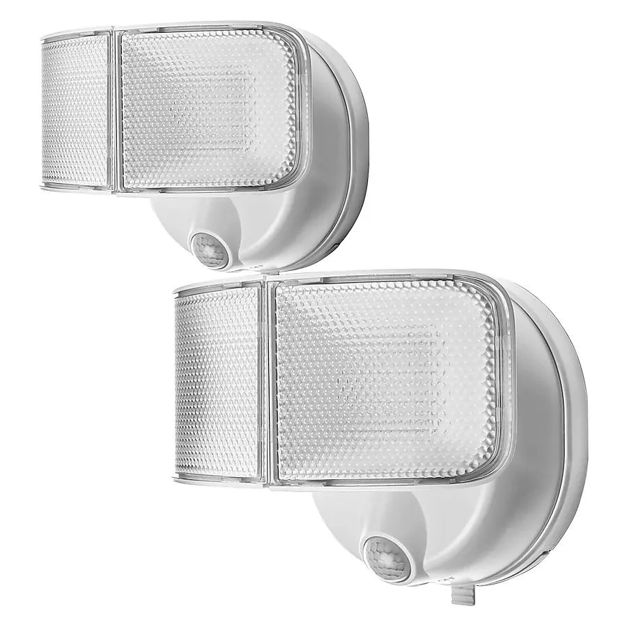 Home Zone Security 1000 -Lumens 32 -Watt White Battery-operated LED Spot light Motion Sensor