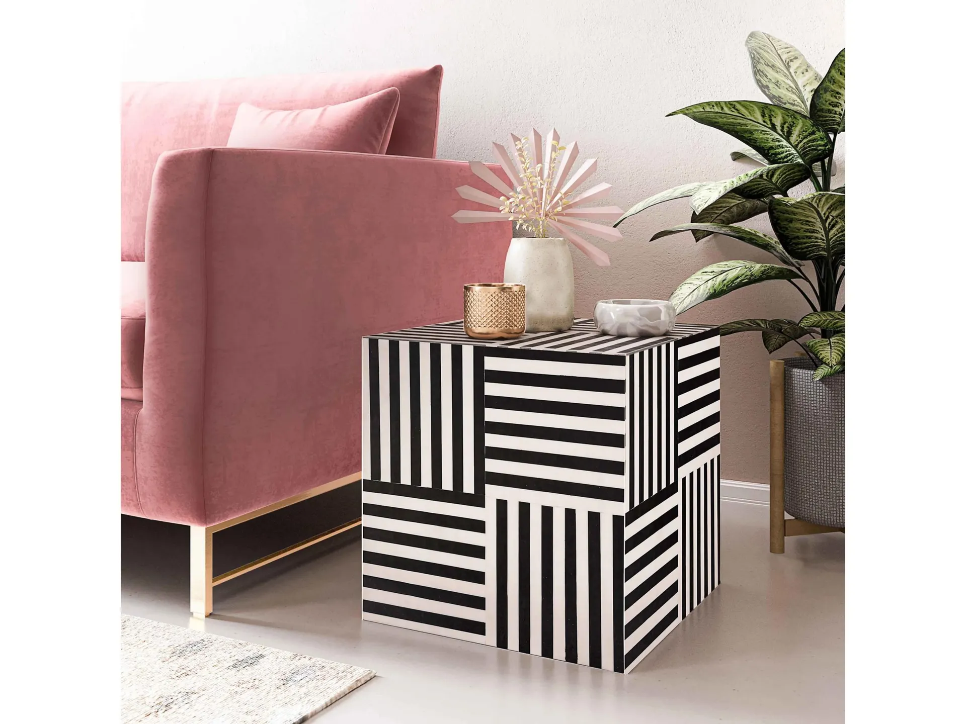TOV Furniture Cube Side Table