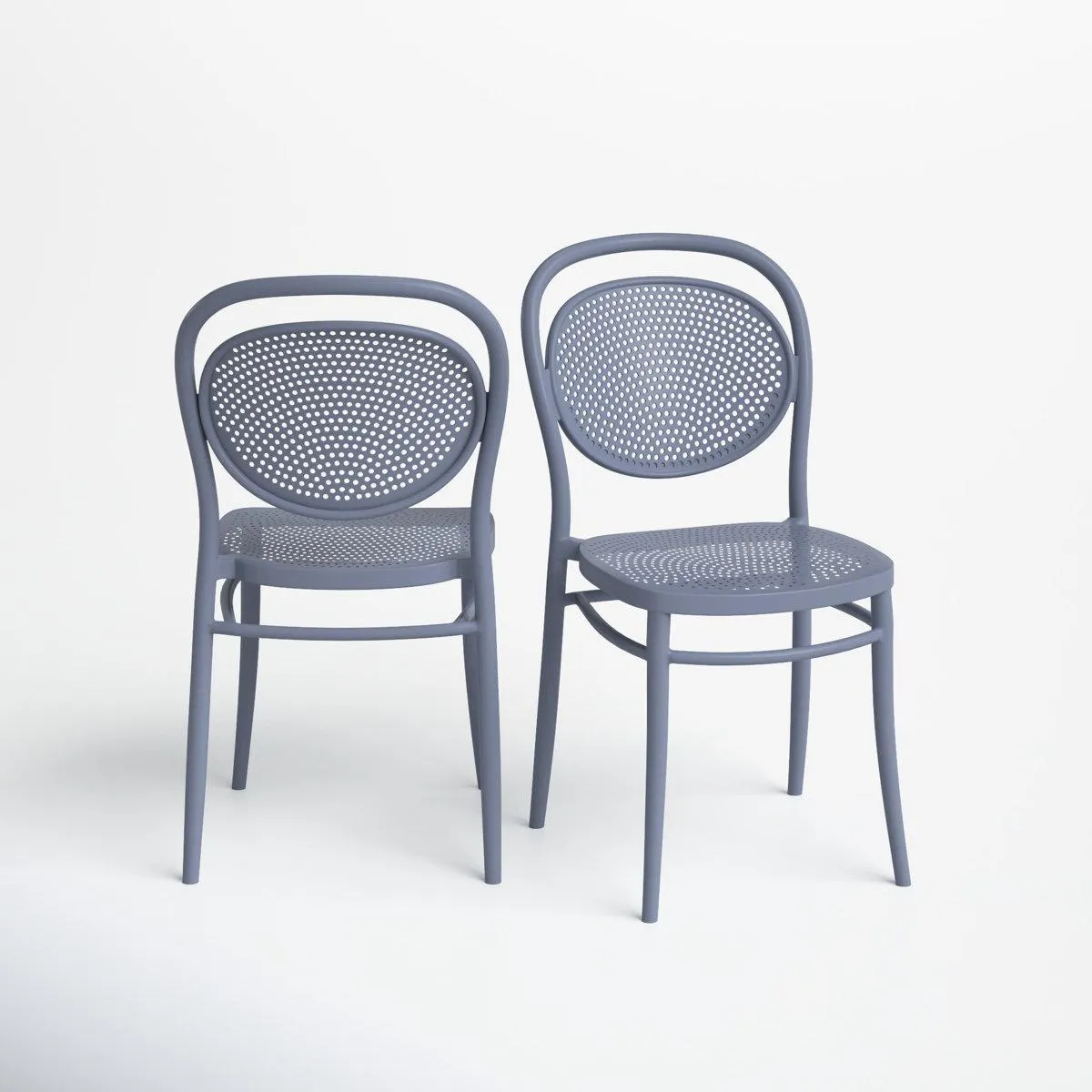 Farrah Outdoor Stacking Dining Side Chair (Set of 2)