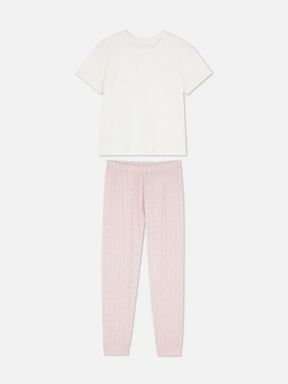 Printed Short-Sleeve Pajama Set