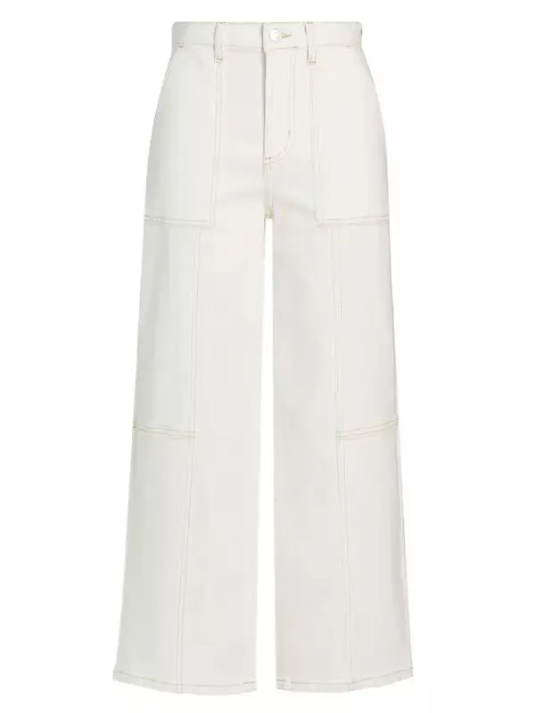 Getty Wide-Leg Ankle-Crop Jeans