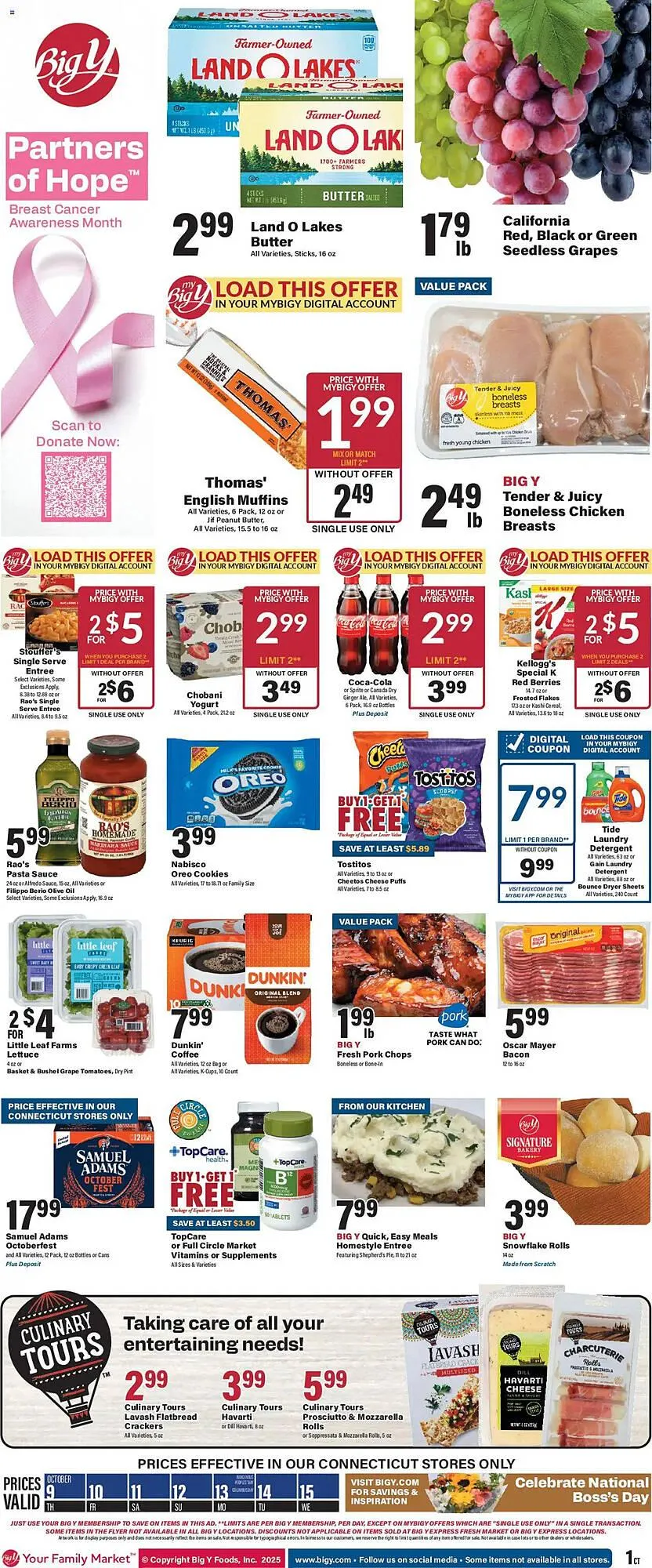 Weekly ad Big Y flyer from October 9 to October 16 2025 - Page 1
