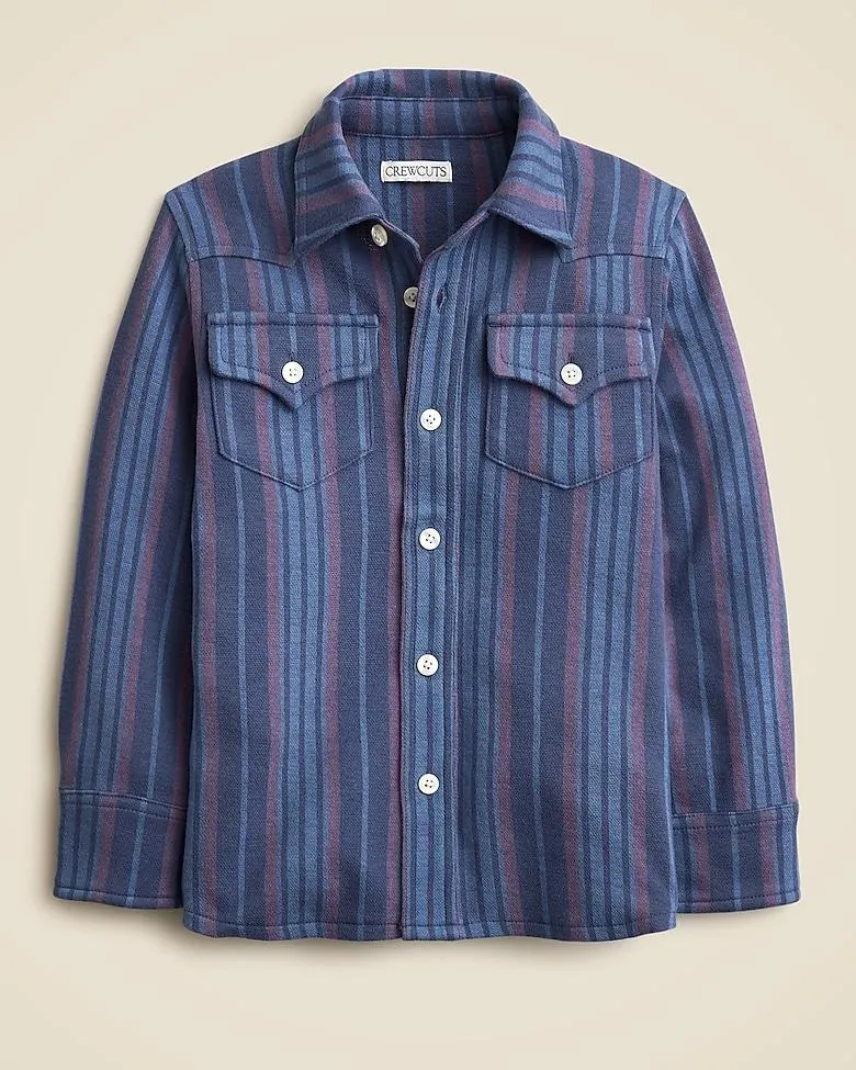 Kids' long-sleeve Seaboard soft-knit shirt in stripe