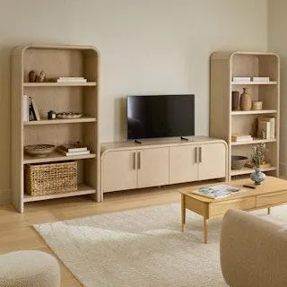 Faydra 140" Media Storage Set - Natural Ash