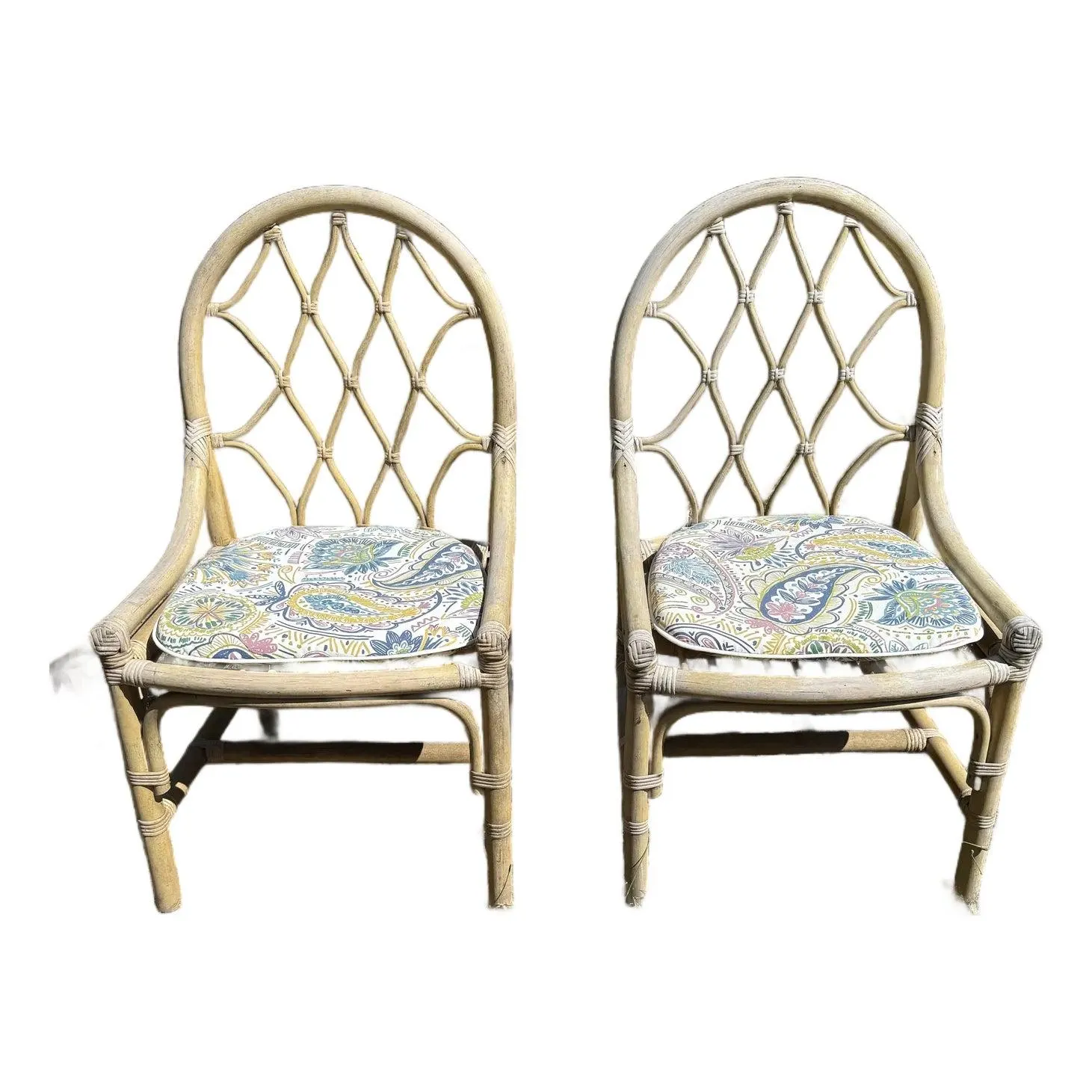 1990s McGuire Style Bentwood Chairs - 2 Available