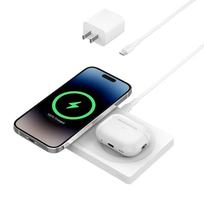 2-in-1 Wireless Charging Pad with Official MagSafe Charging 15W