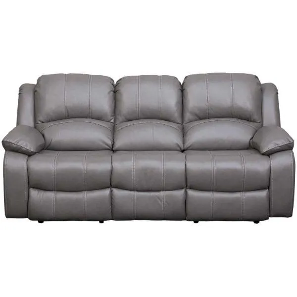 Kent Gray Leather Power Recline Sofa