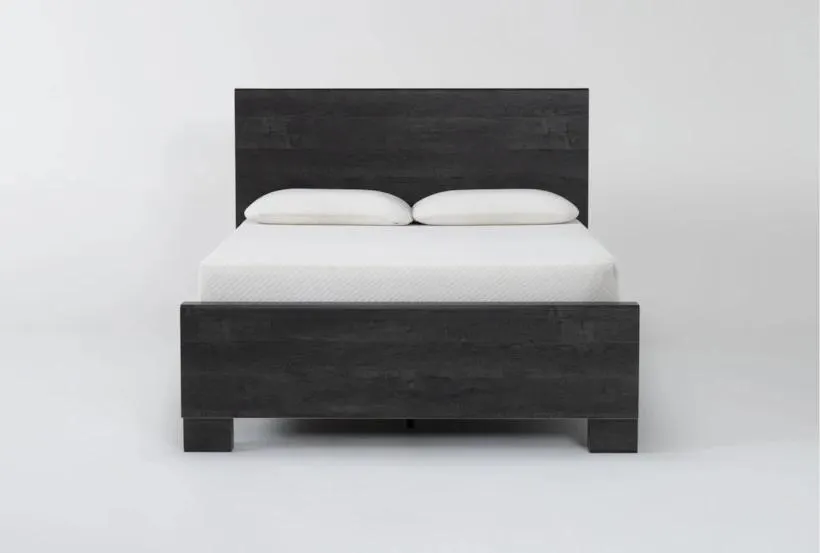 Derrie Black Queen Wood Panel Bed