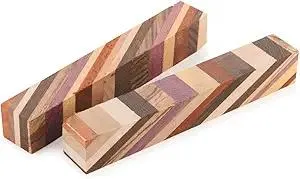 Woodcraft Woodshop Diagonal Cut Laminated Pen Blanks 3/4" X 3/4" X 5" 2 Piece