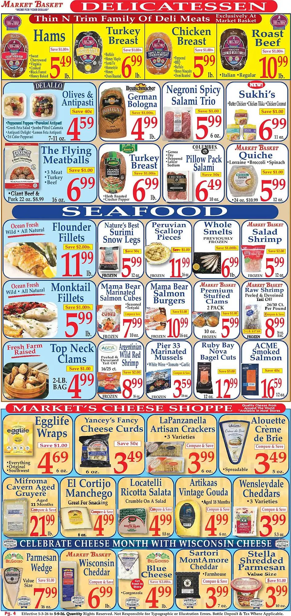 Weekly promotion Market Basket weekly ad spanning from May 3 to May 9 2026 - Page 4 for Catalogue 365