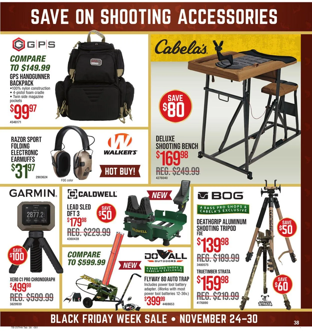 Weekly promotion Cabela's Current weekly ad spanning from November 24 to November 30 2025 - Page 37 for Catalogue 365