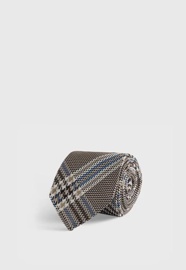 Woven Silk Large Plaid Tie