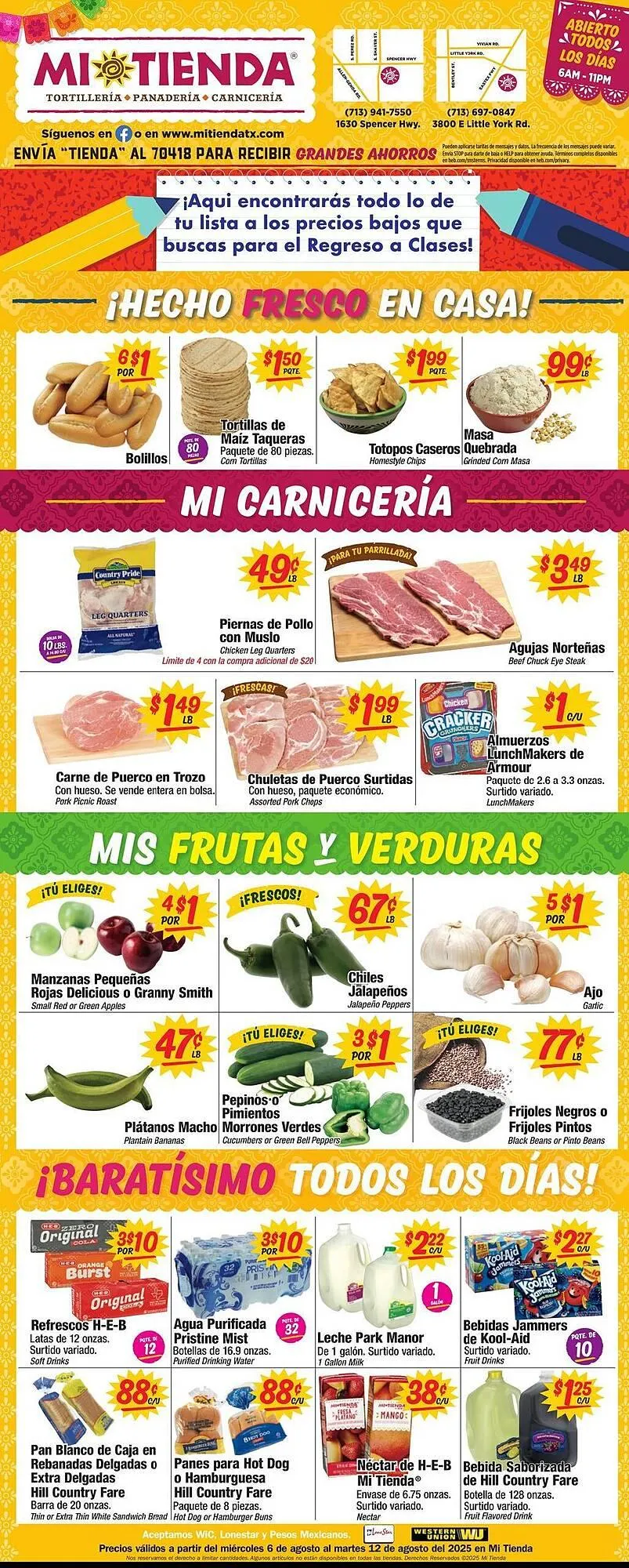 Weekly ad Mi Tienda Weekly Ad from August 6 to August 12 2025 - Page 1