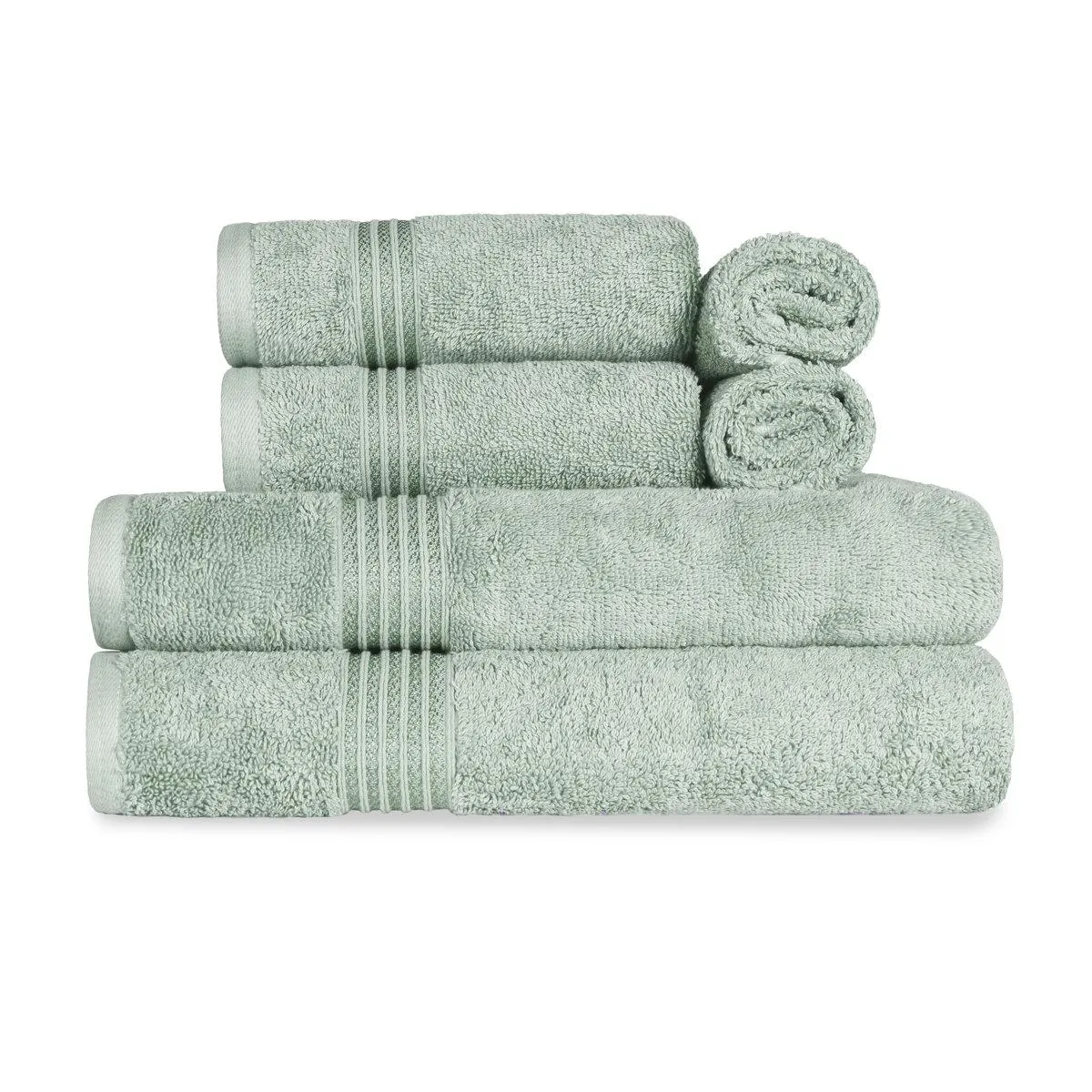 Oleg 600 GSM 6 Piece Egyptian-Quality Cotton Towel Set