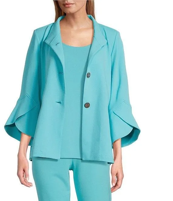 Deco Crepe Winged Collar Bracelet Tulip Sleeve Jacket