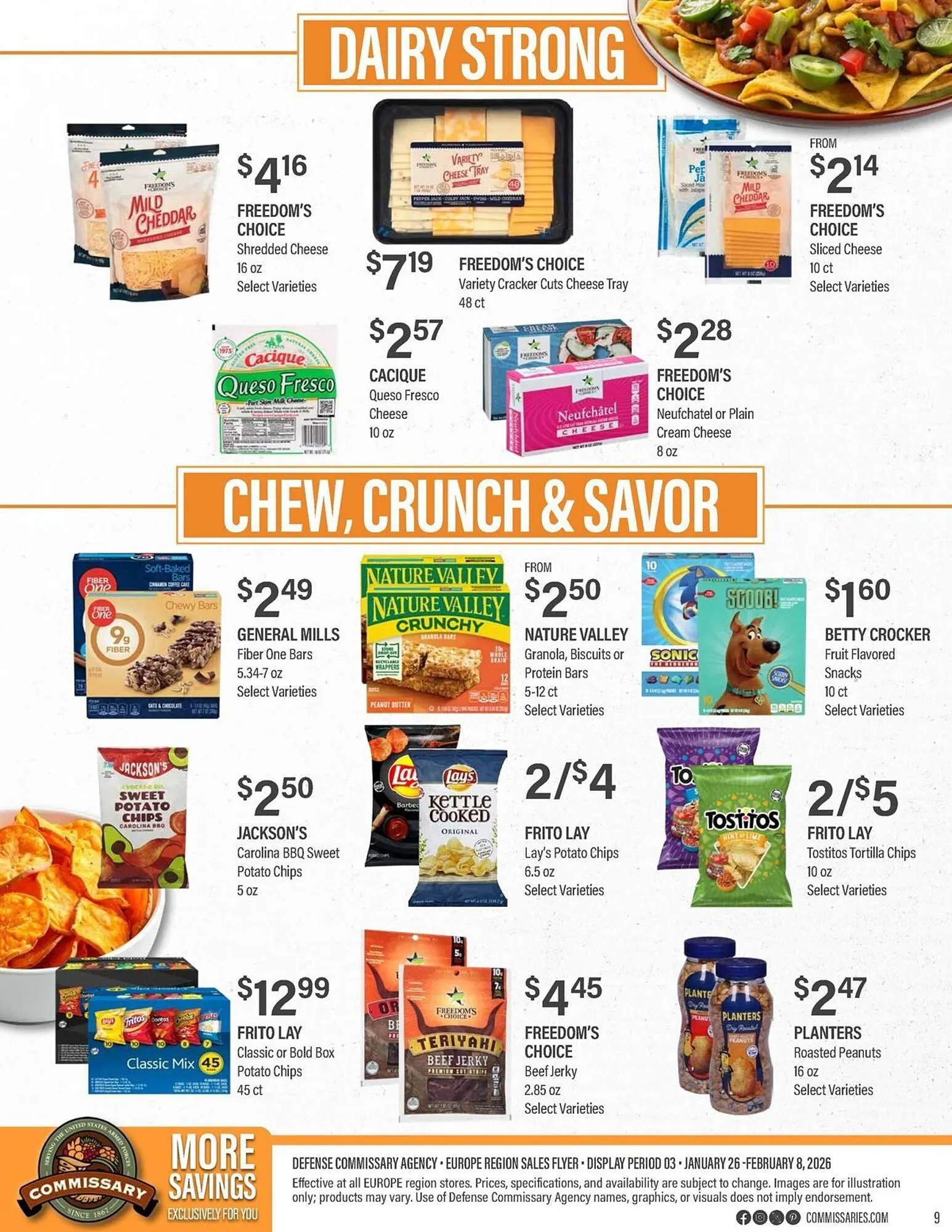 Weekly promotion Commissary weekly ad spanning from January 26 to February 8 2026 - Page 9 for Catalogue 365