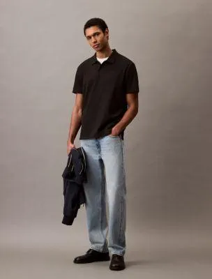 Stretch Fine Rib Polo Shirt