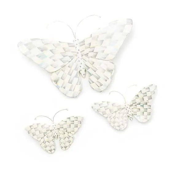 Sterling Check Butterfly Wall Decor Set of 3
