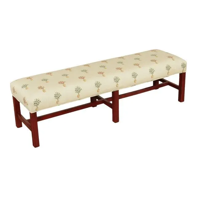 Parker Southern Chippendale Style Upholstered Window Bench Seat