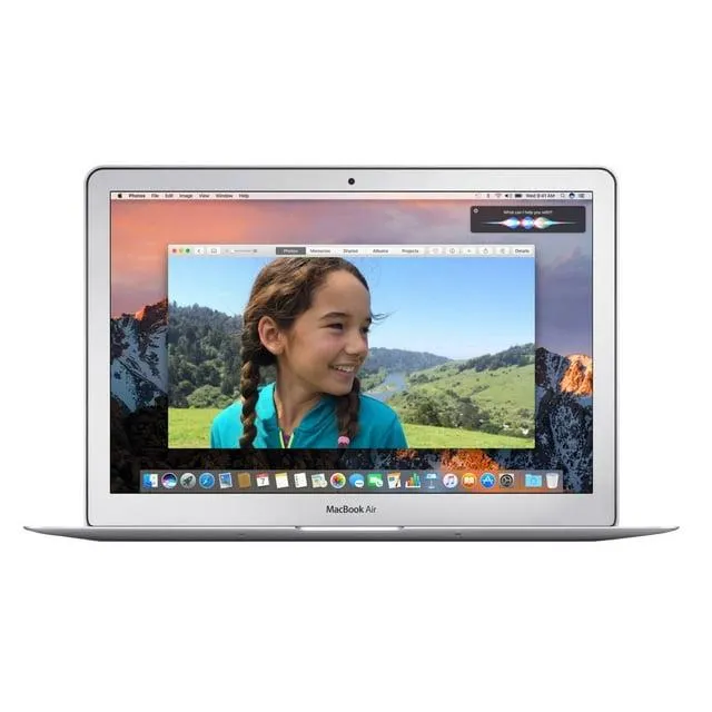 Restored Apple Macbook Air 13.3 (Silver) 1.8Ghz Dual Core i5 (2017) Laptop 128GB SSD 8GB RAM Mac OS/Win 10 Pro (Refurbished)