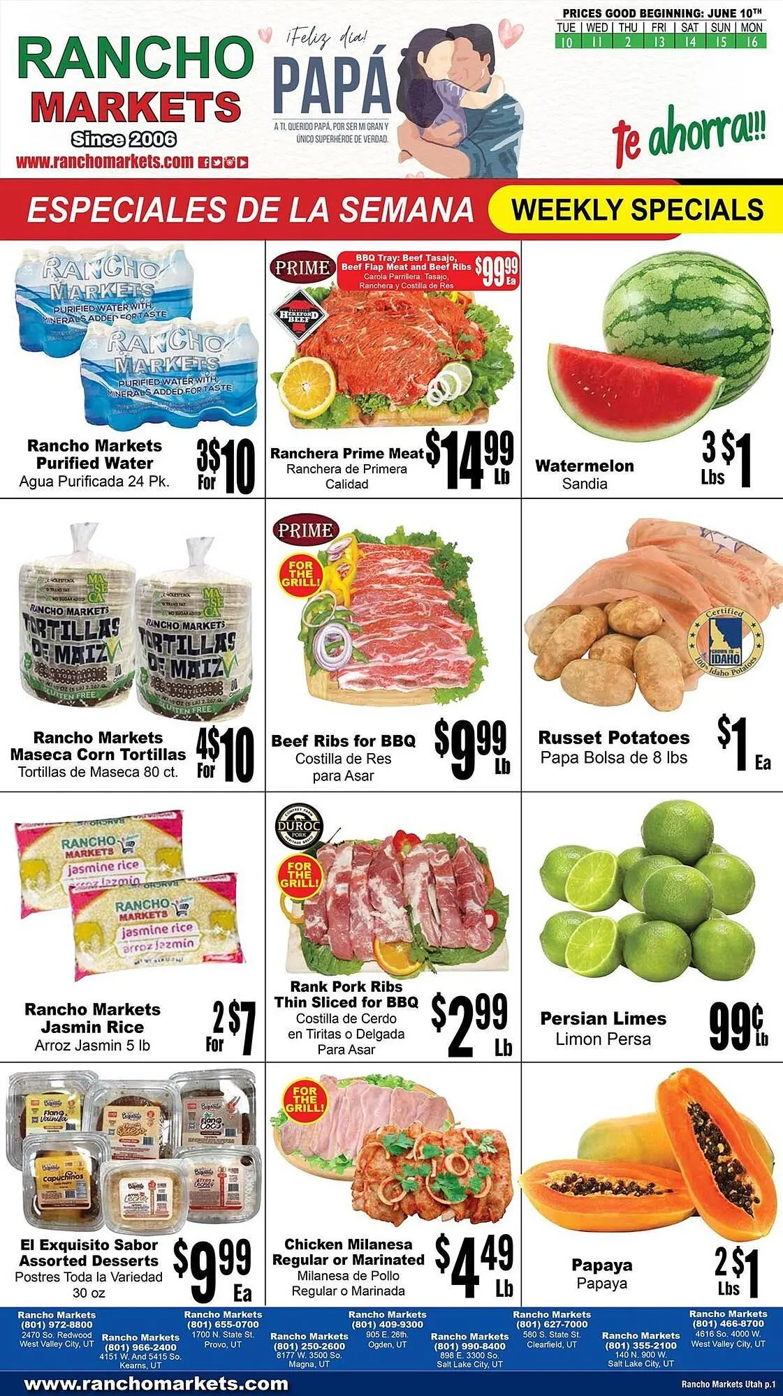 Rancho Markets Weekly Ad - 1