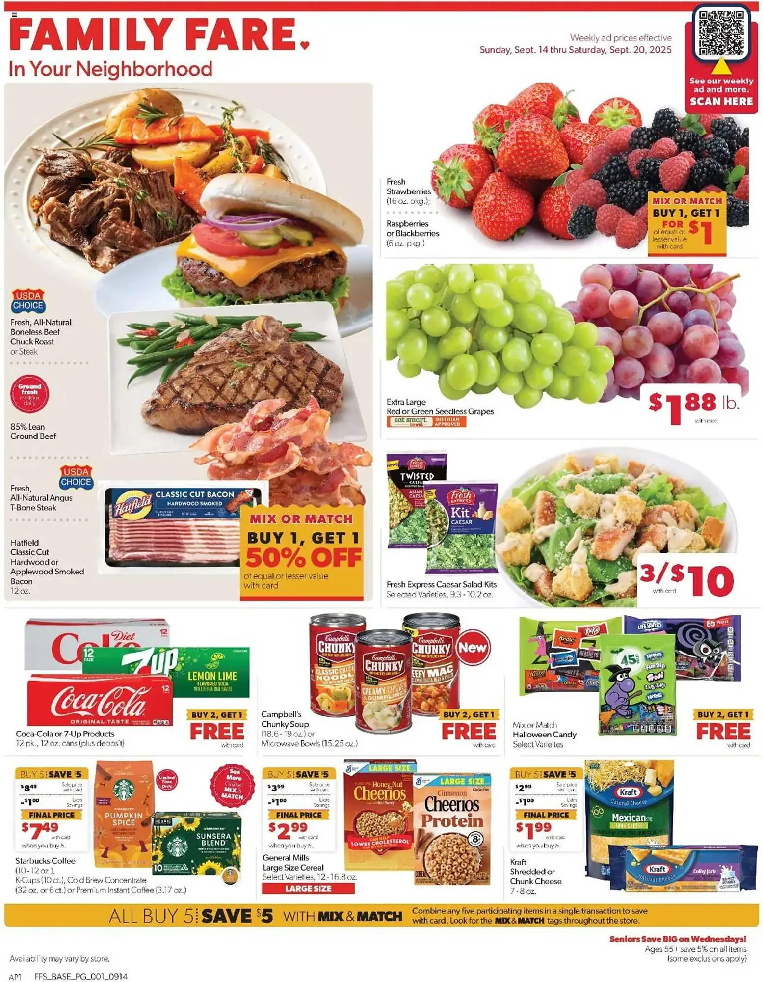Weekly ad Family Fare weekly ad from September 14 to September 21 2025 - Page 1