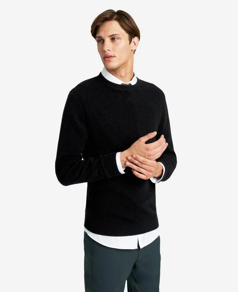 Site Exclusive! Crew Neck Cashmere Sweater - Black