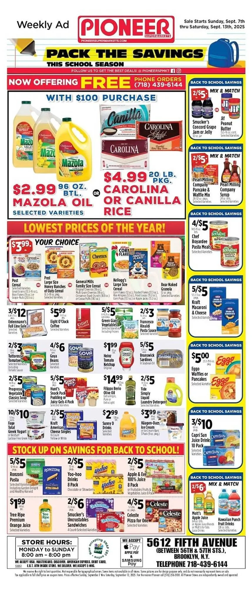 Weekly ad Pioneer Supermarkets weekly ad from September 7 to September 13 2025 - Page 1