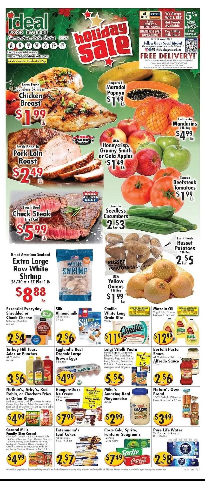Weekly ad Ideal Food Basket circular from December 5 to December 11 2025 - Page 1