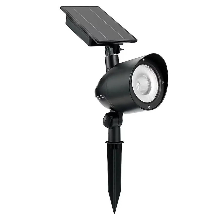 Harbor Breeze Harbor Breeze 120 -Lumens 0.82 -Watt Black Warm White Solar LED Flood light