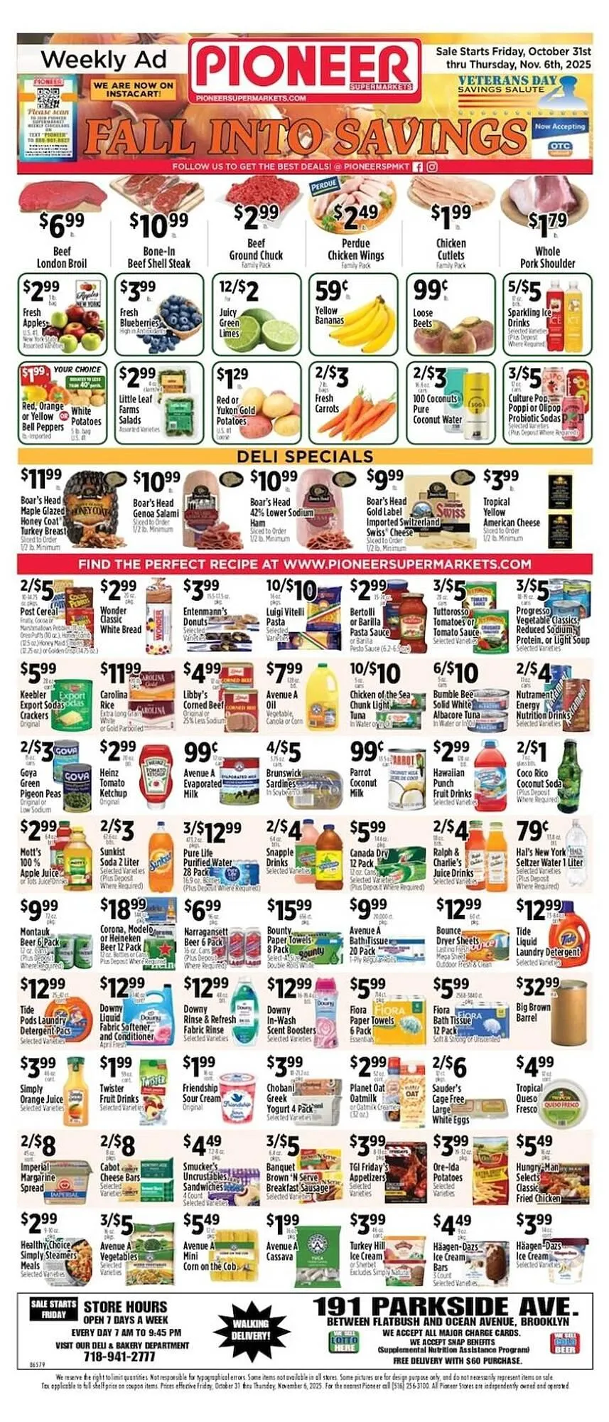 Weekly ad Pioneer Supermarkets weekly ad from October 31 to November 6 2025 - Page 1