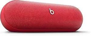 Beats Pill - Bluetooth Speaker and Portable Wireless Charger via USB-C - Built-in Microphone – Statement Red (Renewed Premium)