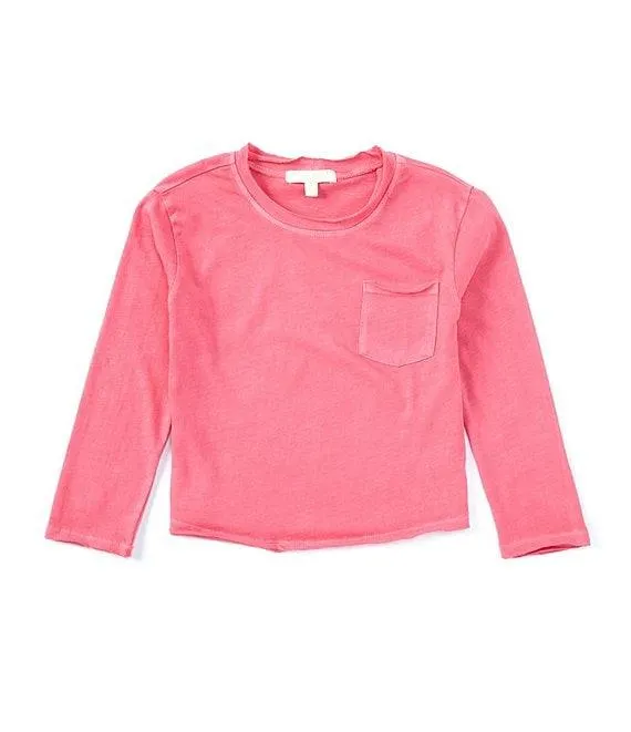 Little Girls 2T-6X Long Sleeve Pocket T-Shirt
