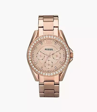 Riley Multifunction Rose Gold-Tone Stainless Steel Watch