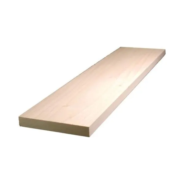 0Q1X6-27048C Hardwood Board, 4 ft L Nominal, 6 in W Nominal, 1 in Thick Nominal