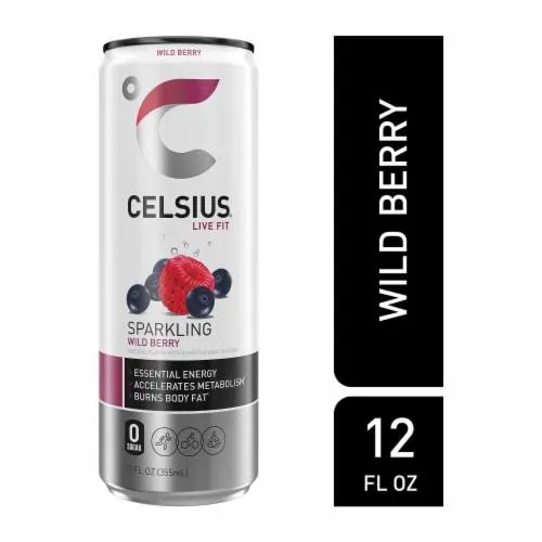CELSIUS® Sparkling Wild Berry Energy Drink Can