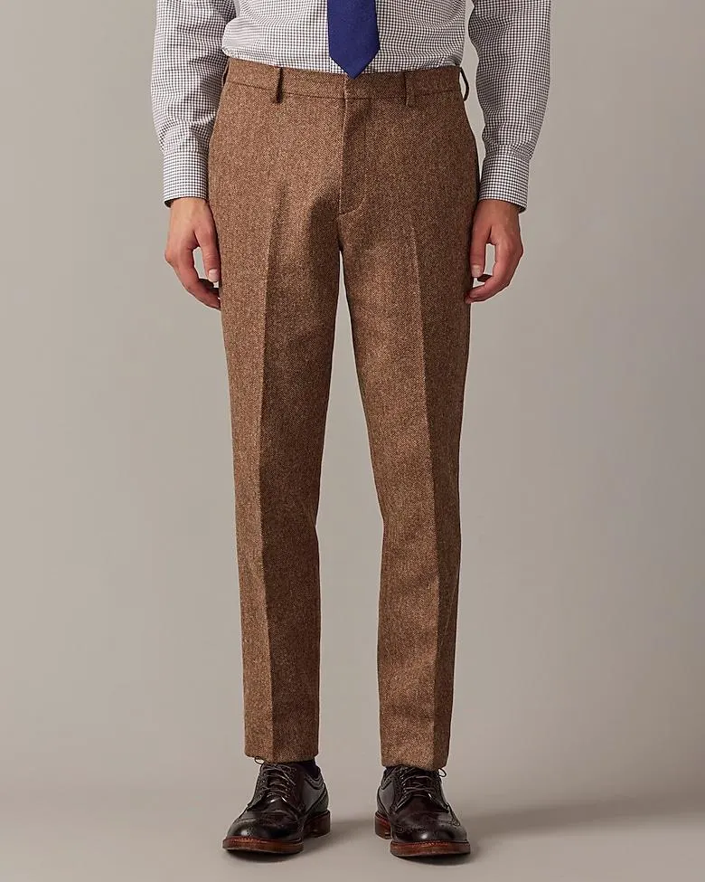 Ludlow Slim-fit suit pant in English cotton-wool blend