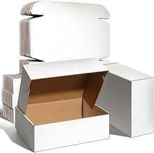 9x6x2 inches Shipping Boxes Set of 50, White Corrugated Cardboard Boxes Literature Mailer Boxes Gift Boxes Small Boxes for Shipping Wrapping Mailing Packaging Small Business
