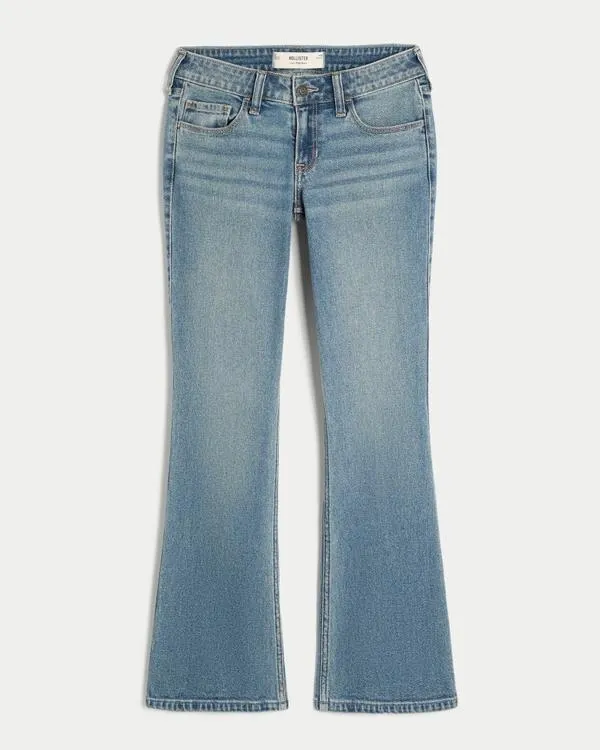 Low-Rise Medium Wash Bootcut Jeans