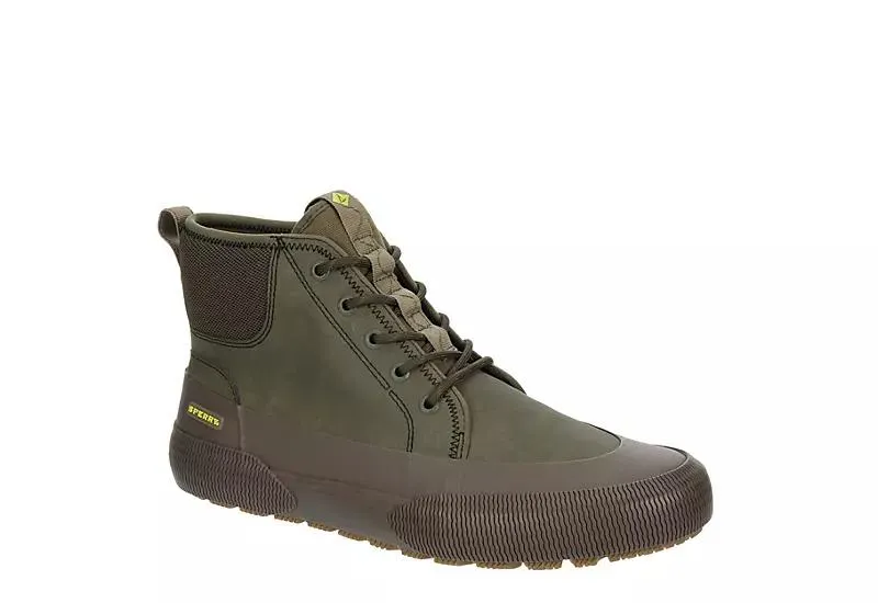 Sperry Mens Halyard Storm Mid Sneaker - Olive