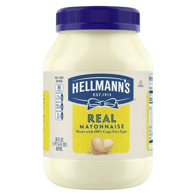 Hellmann's Real Mayonnaise Gluten Free, Sandwich Spread Condiments, 30 fl oz Jar