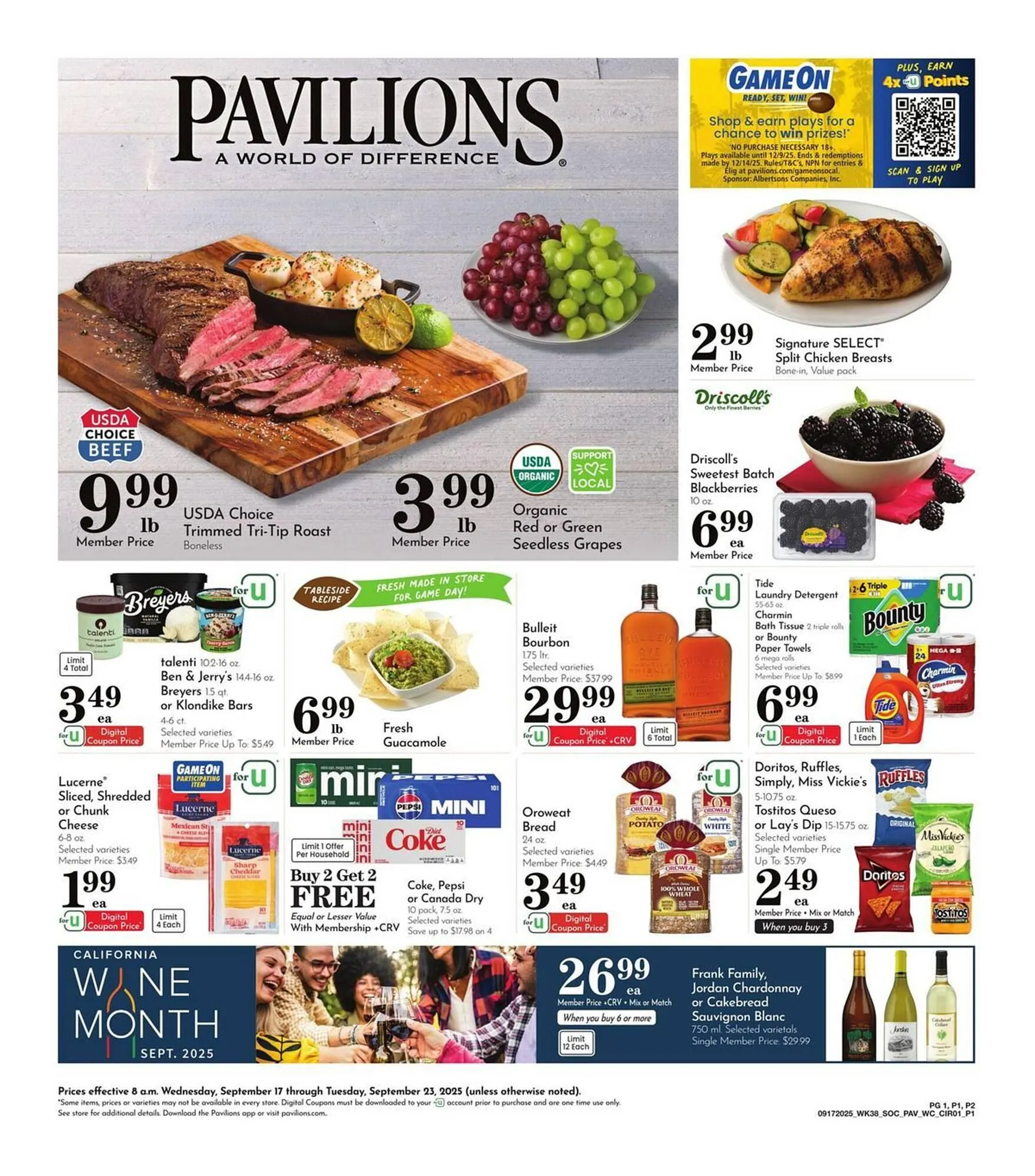 Weekly ad Pavilions weekly ad from September 17 to September 23 2025 - Page 1