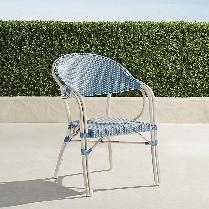 Harper Aluminum Stacking Arm Chairs, Set of Two