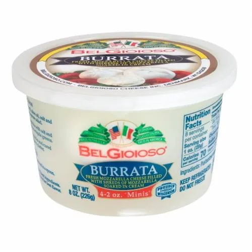 BelGioioso® Burrata Mini Mozzarella Cheese Balls